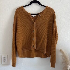 Madewell Mustard Button-Up Cardigan